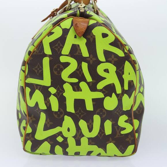 LOUIS VUITTON Monogram Graffiti Keepall 50 Boston Bag Vert M93700 - Picture 4 of 16